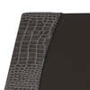 Dacasso Protacini Castlerock Gray Italian Patent Leather 34 x 20 Side-Rail Desk Pad P6201